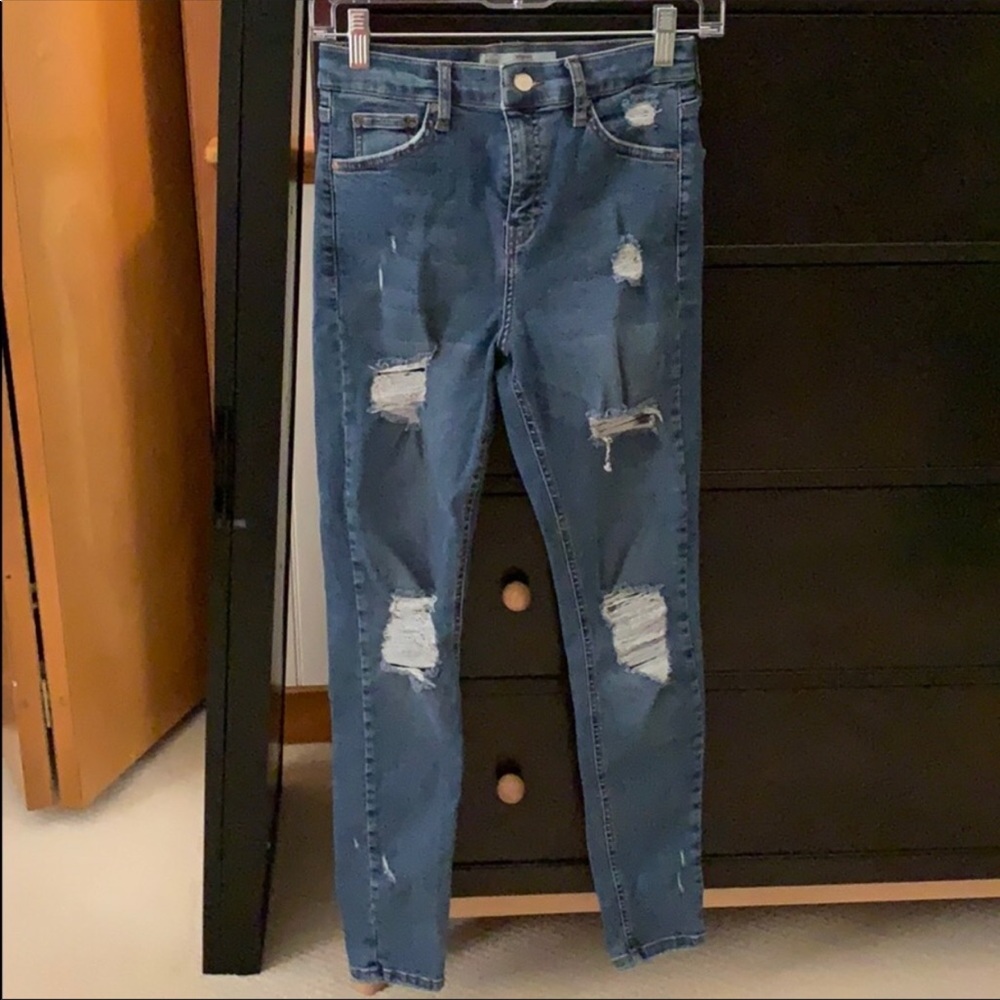 Topshop Jamie Distressed Jeans